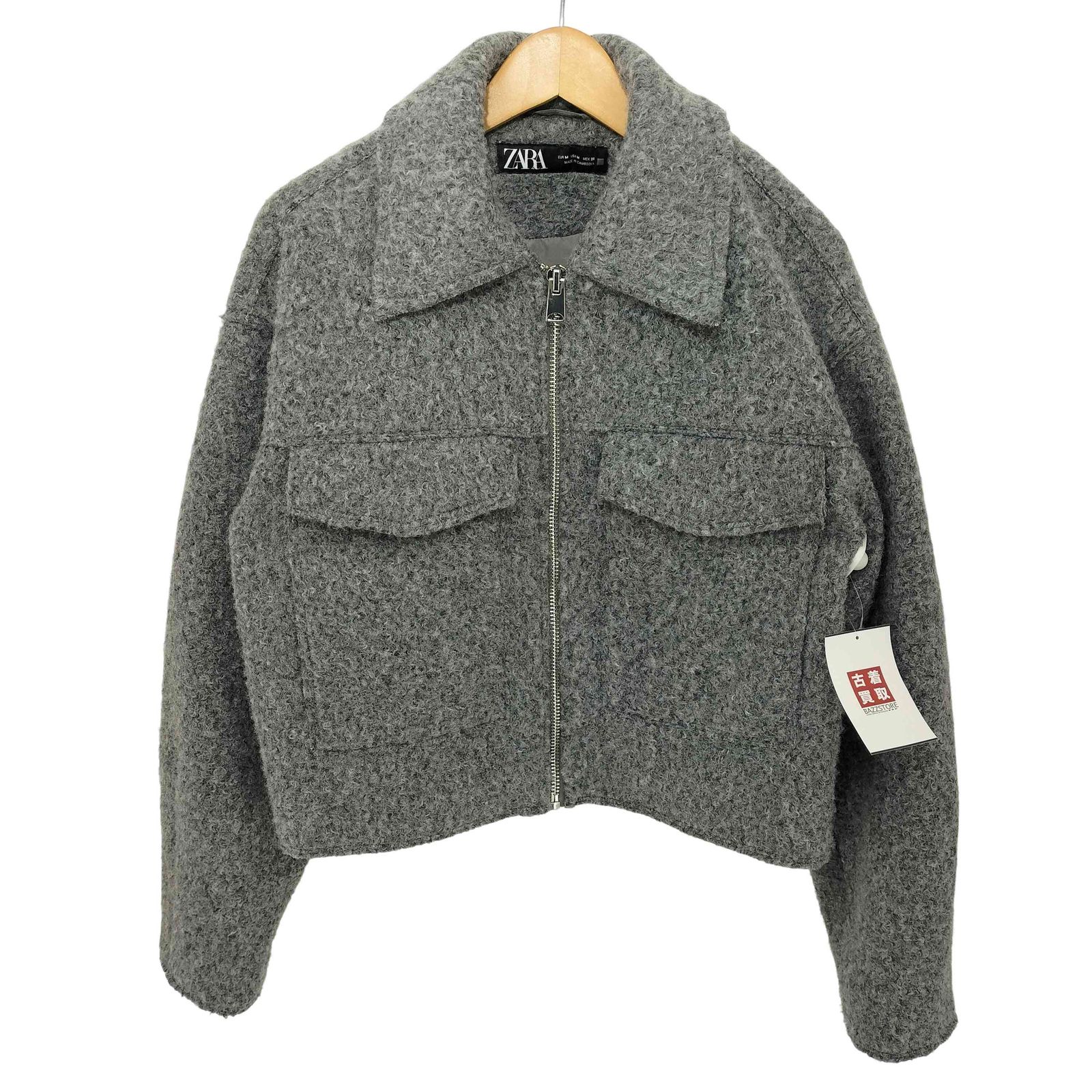 zara ザラ ブークレクロップド ジャケット ZARA❤︎超美品ブークレクロップドジャケット❤︎Mサイズ