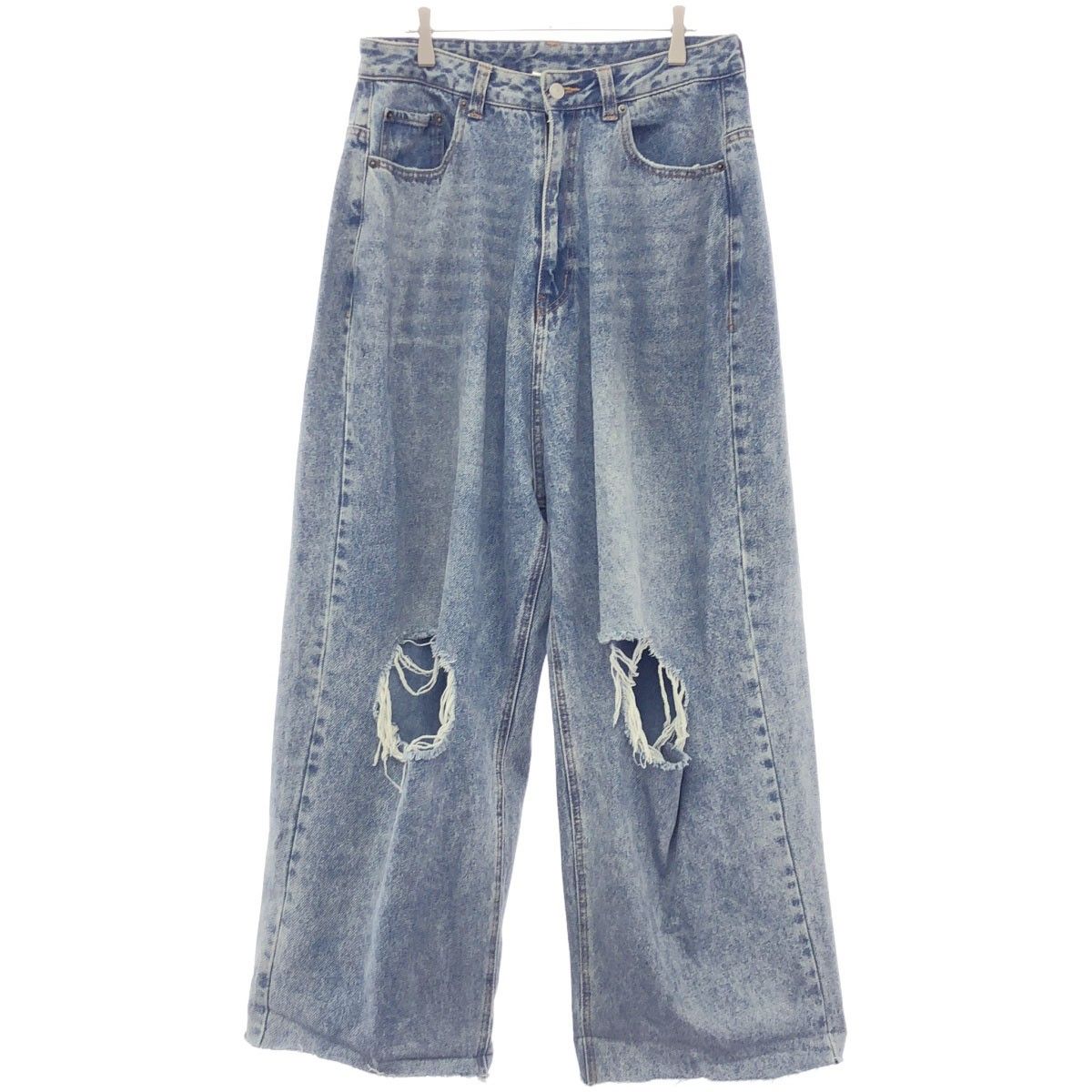 WHITELAND ホワイトランド 23AW DAMEGE WIDE DENIM ダメージ加工ワイド 