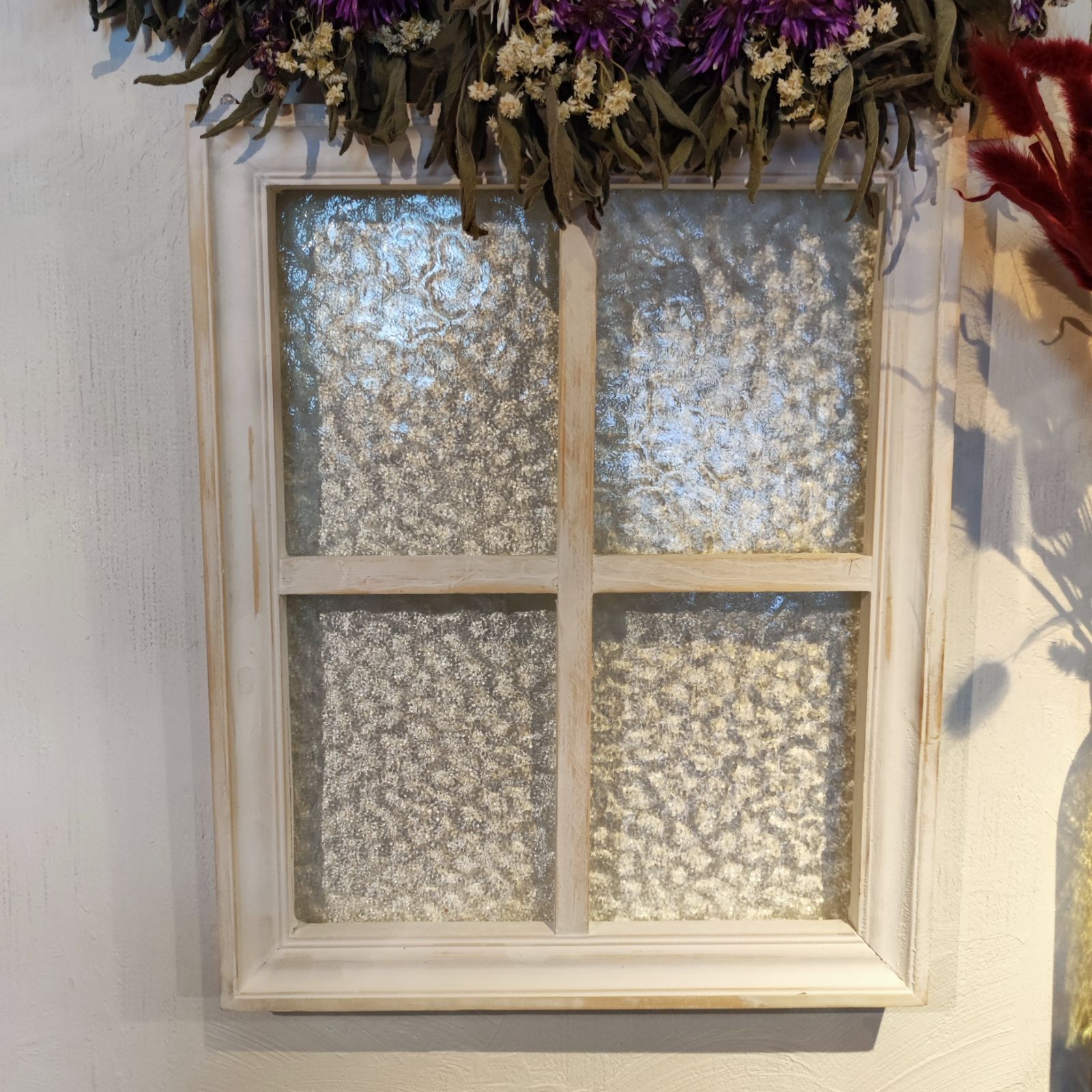 ②アンティーク窓枠 インテリア 置物 ビンテージ 古道具 木製 オブジェ