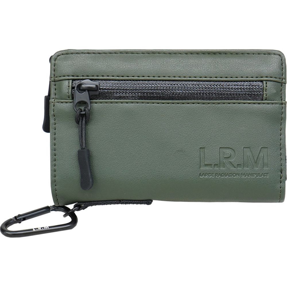 ☆ グリーン ☆ L.R.M 止水ファスナー合皮ミドル財布 コインケース メンズ L.R.M CMK220901 小銭入れ 財布 サイフ さいふ  ミニ財布 合皮 フェイクレザー 小さめ カラビナ付き 止水ファスナー 高校生 男子 おしゃれ 小物 誕生日 ギフト