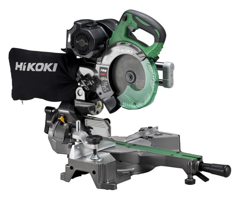 HiKOKI ハイコーキ 36V 卓上スライド丸のこ C3606DRB 刃径165mm 両傾斜 最大八寸幅 245mm 切断 バッテリー 充電器別売り チップソー黒鯱付き レーザーマーカー LEDラ