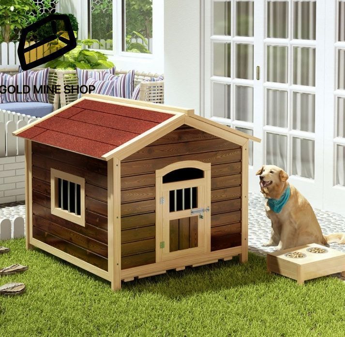 北欧 犬小屋 屋外用 大型犬 木製 ドア付きの大型屋外犬小屋 犬舎 屋外用 65*55*65 中型犬 小型犬 猫ハウス ペット犬の小屋 屋内|屋外の雨と