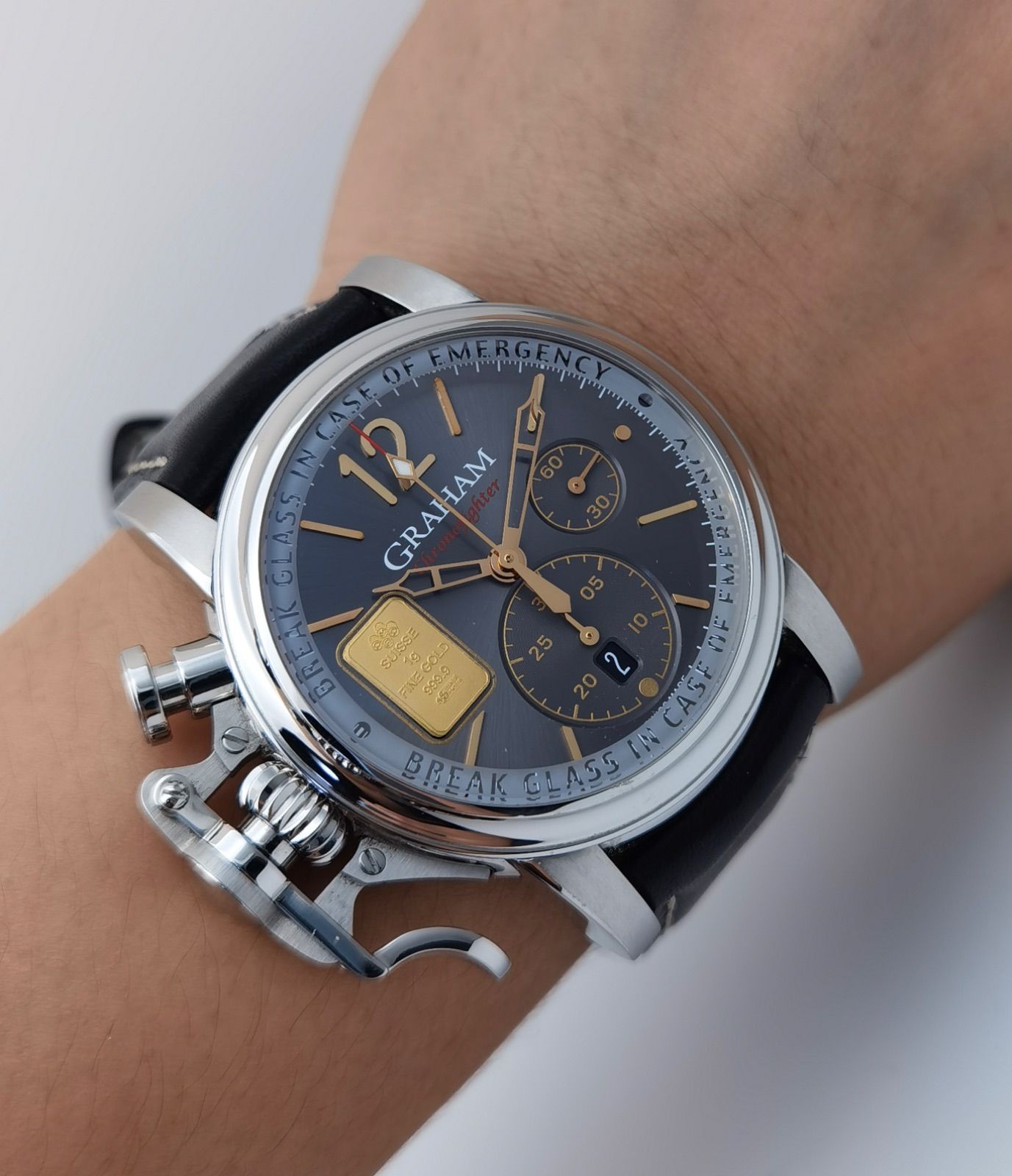 美品 保証書付き グラハム GRAHAM クロノファイター ヴィンテージ