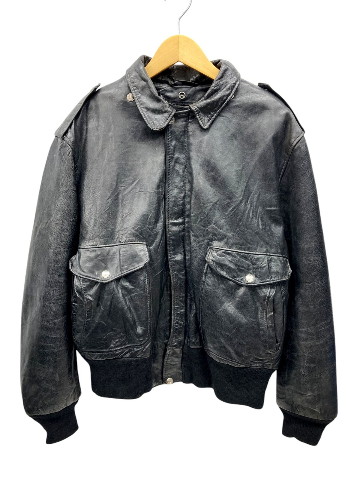 80s vintage ダブルライダース 80s vintage レザーダブルライダースジャケット 黒 - メルカリ
