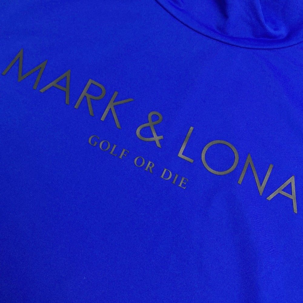 サイズ：50 MARK&amp;LONA マークアンドロナ  ハイネック 長袖 インナーTシャツ  ブルー系 [240101463088] ゴルフウェア メンズ ストスト サイズ：50 MARK&LONA マークアンドロナ ハイネック 長袖