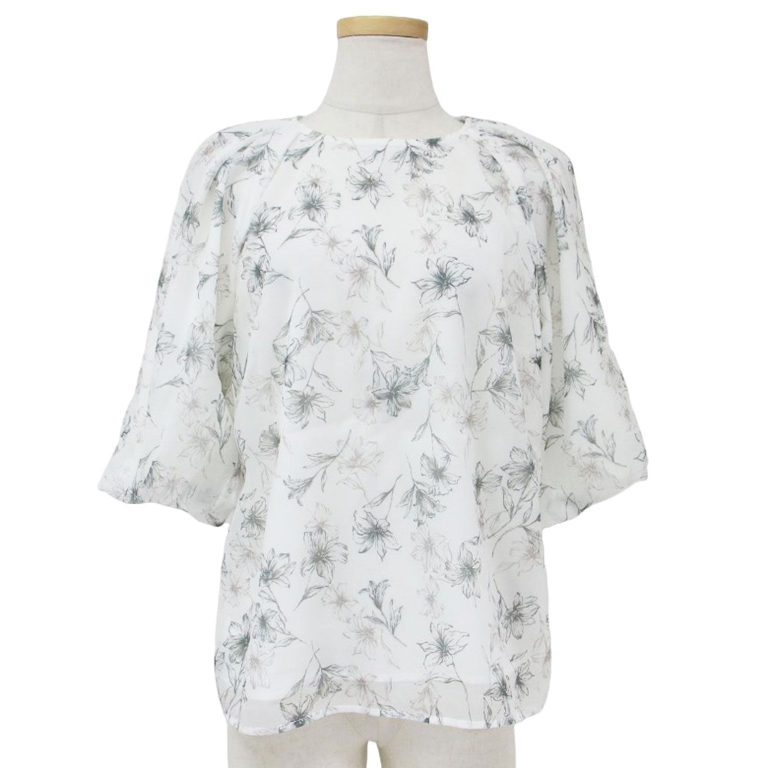 JUSGLITTY ホワイトブラウス SIZE1 ジャスグリッティー JUSGLITTY フリルブラウス （白
