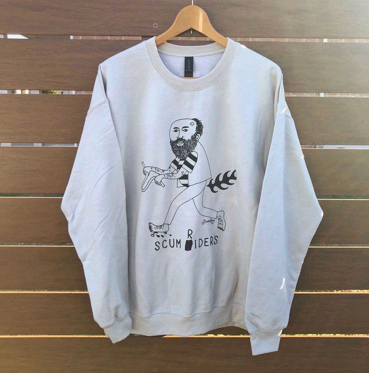 SCUM RIDERS -art work- SCUMBOY TATTOO 8.0oz Heavy Blend Crewneck Sweatshirt ヘビーブレンド クルーネック スウェット トレーナー サンド スカムライダース スカムボーイ タトゥー
