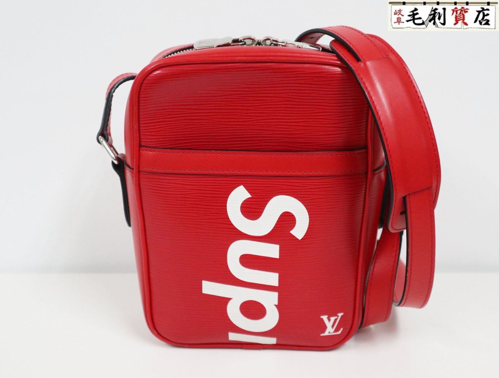 ルイ ヴィトン LOUIS VUITTON Supreme シュプリーム エピ ダヌーブ PM M53417 レッド ホワイト ショルダーバッグ