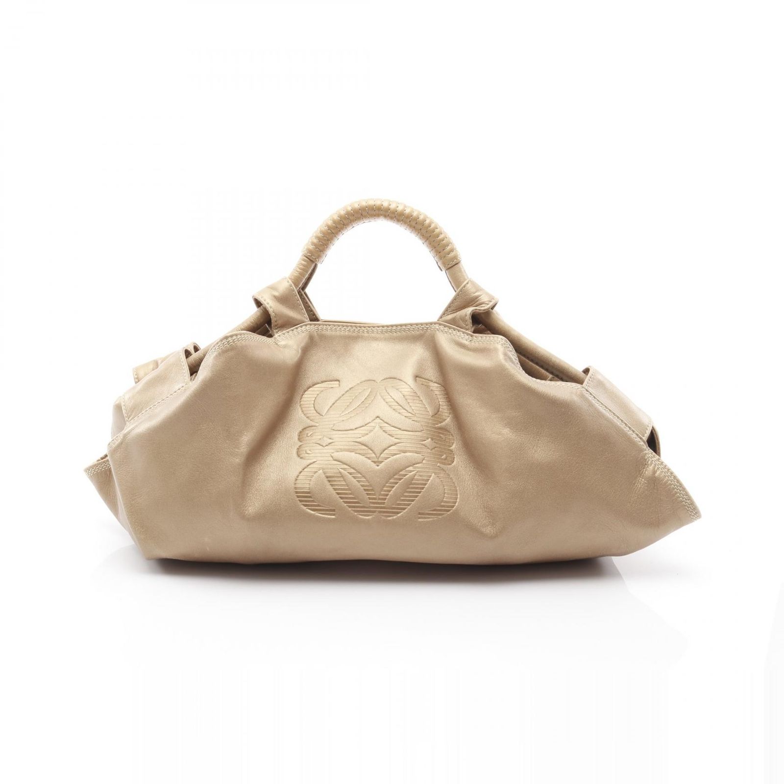 ロエベ LOEWE ハンドバッグ ナッパアイレ ゴールド レザー