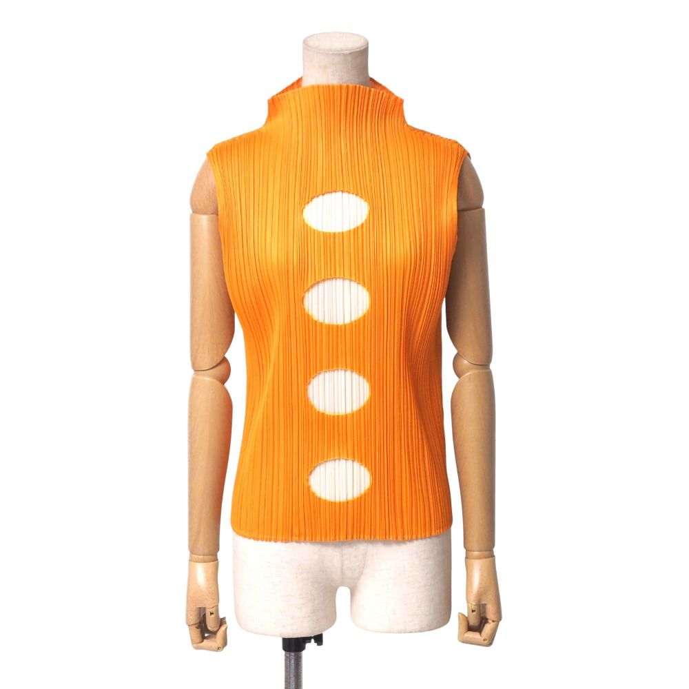 PLEATS PLEASE ISSEY MIYAKE プリーツプリーズ イッセイミヤケ タンクトップ サイズ3 プリーツ ノースリーブ ボトルネック カットソー ブランド古着 20250917|RA6108