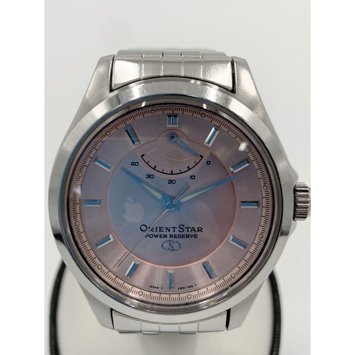 ORIENT STAR 自動巻き パワーリザーブ ピンク文字盤 腕時計