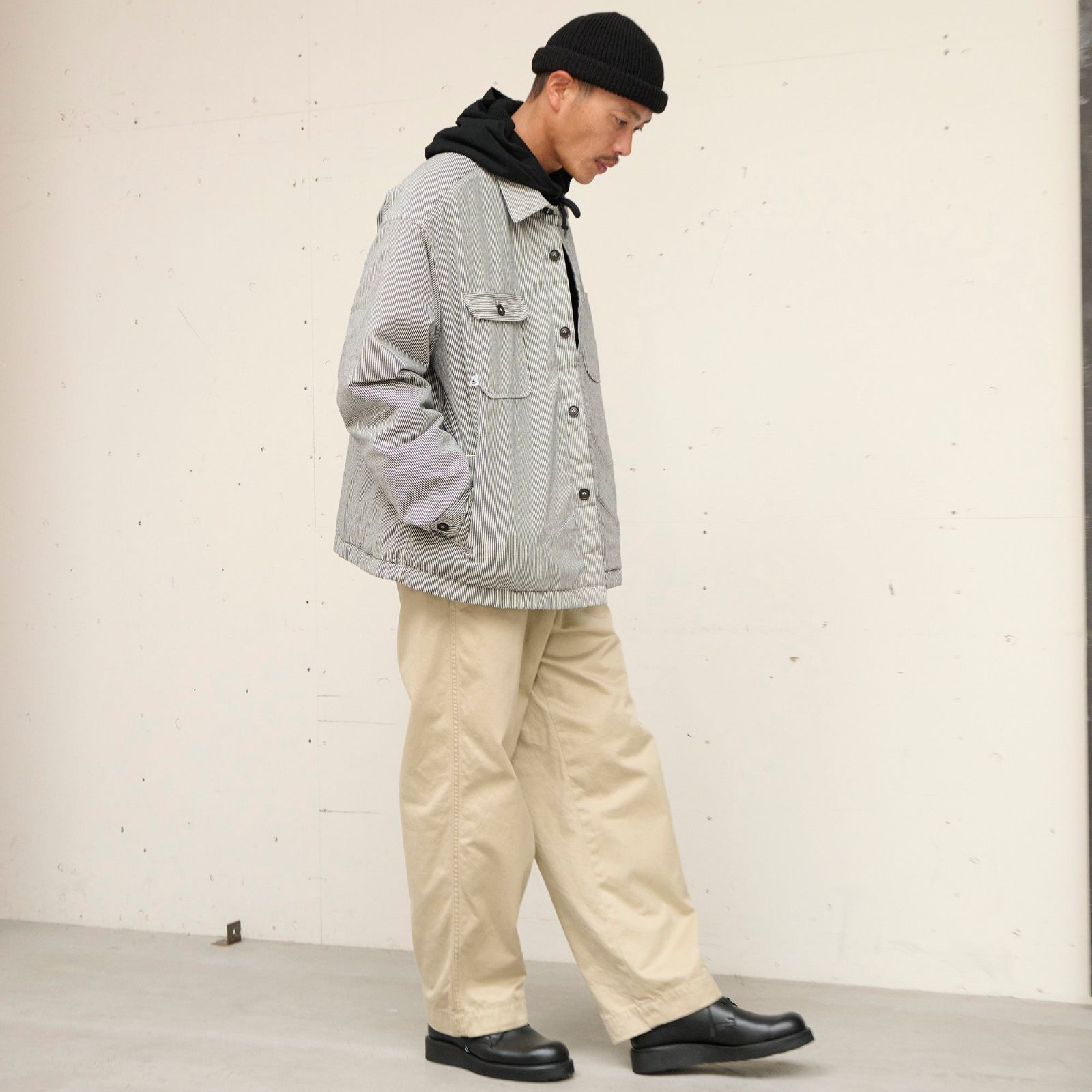 DESCENDANT CRA90 HICKORY STRIPE JACKET POST O'ALLS ジャケット
