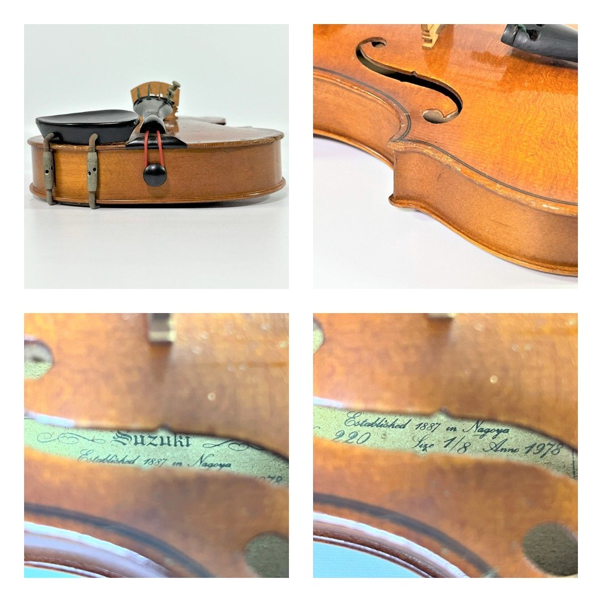 SUZUKI スズキ No.220 1/8 1978年製 バイオリン T.SUGITO製弓付属 