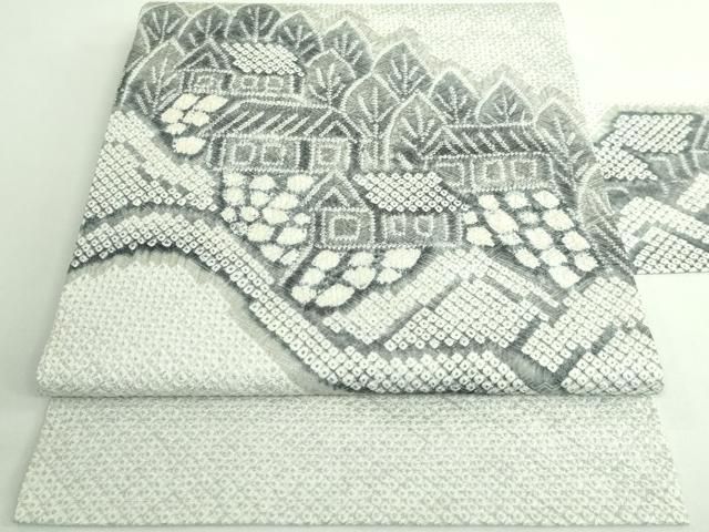 平和屋着物 上 名門 藤娘きぬたや 総絞り 九寸名古屋帯 風景文 DZAA9528kh5