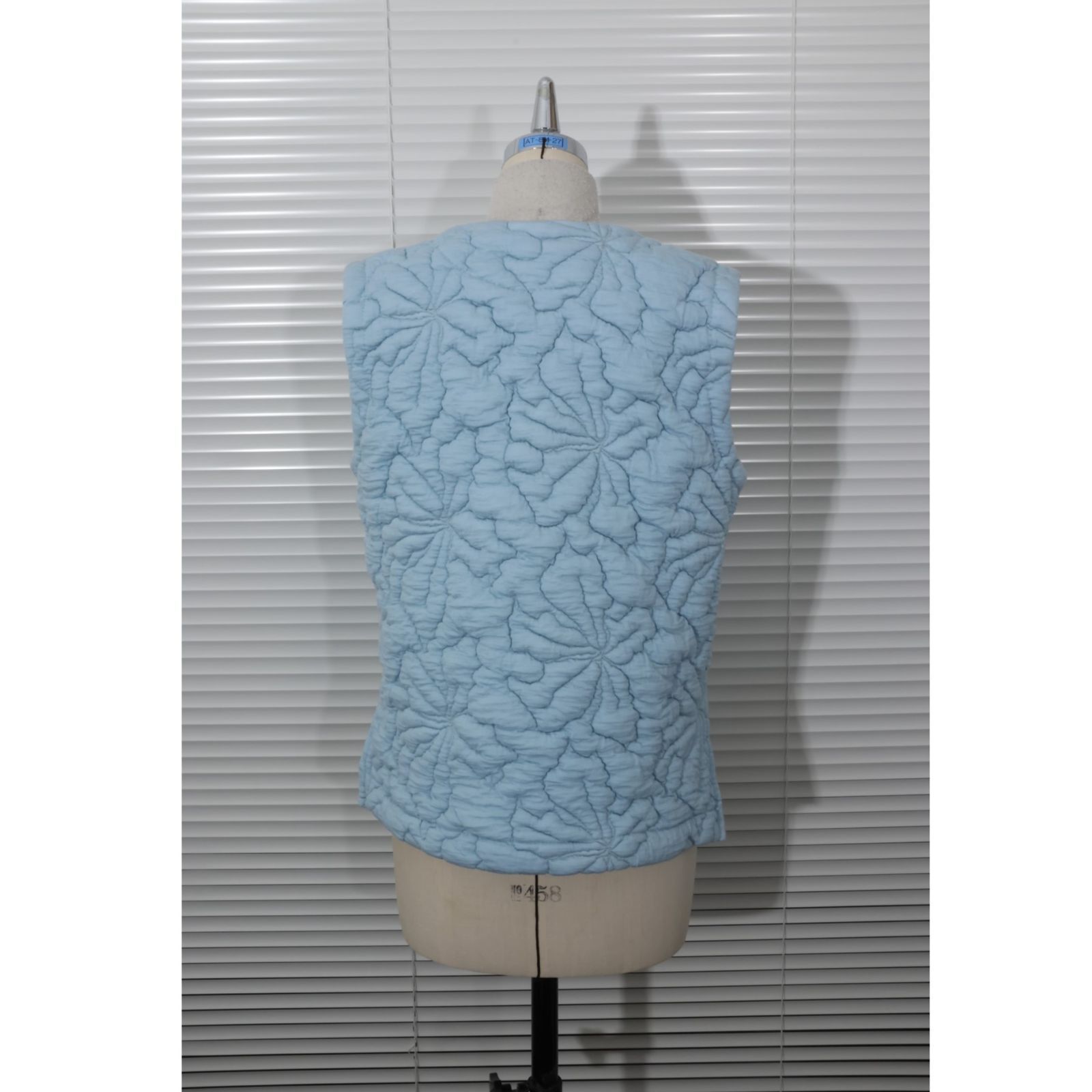 MEYAME メヤメ FLOWER QUILTING VEST LIGHT BLUE フラワー