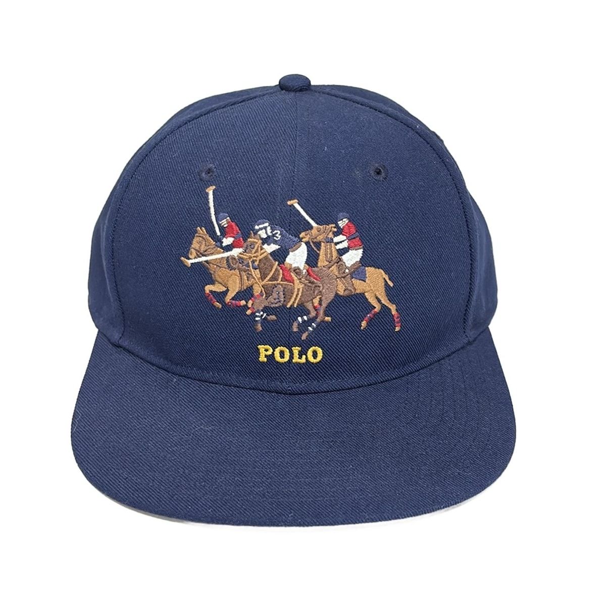 POLObyRalphLauren ポロラルフローレン キャップ one size - ネイビー×ブラウン×マルチ 馬|刺繍