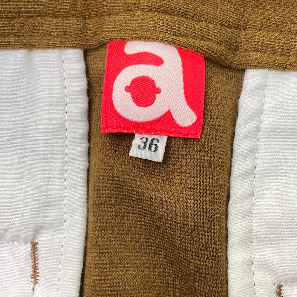 サイズ：36 ARCHIVIO アルチビオ フェイクレザー切替 ニットスカート