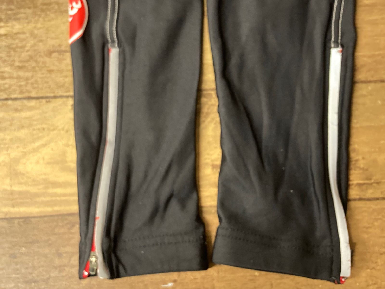 HT191 カステリ CASTELLI ビブタイツ 黒 M 裏起毛 ※スレあり