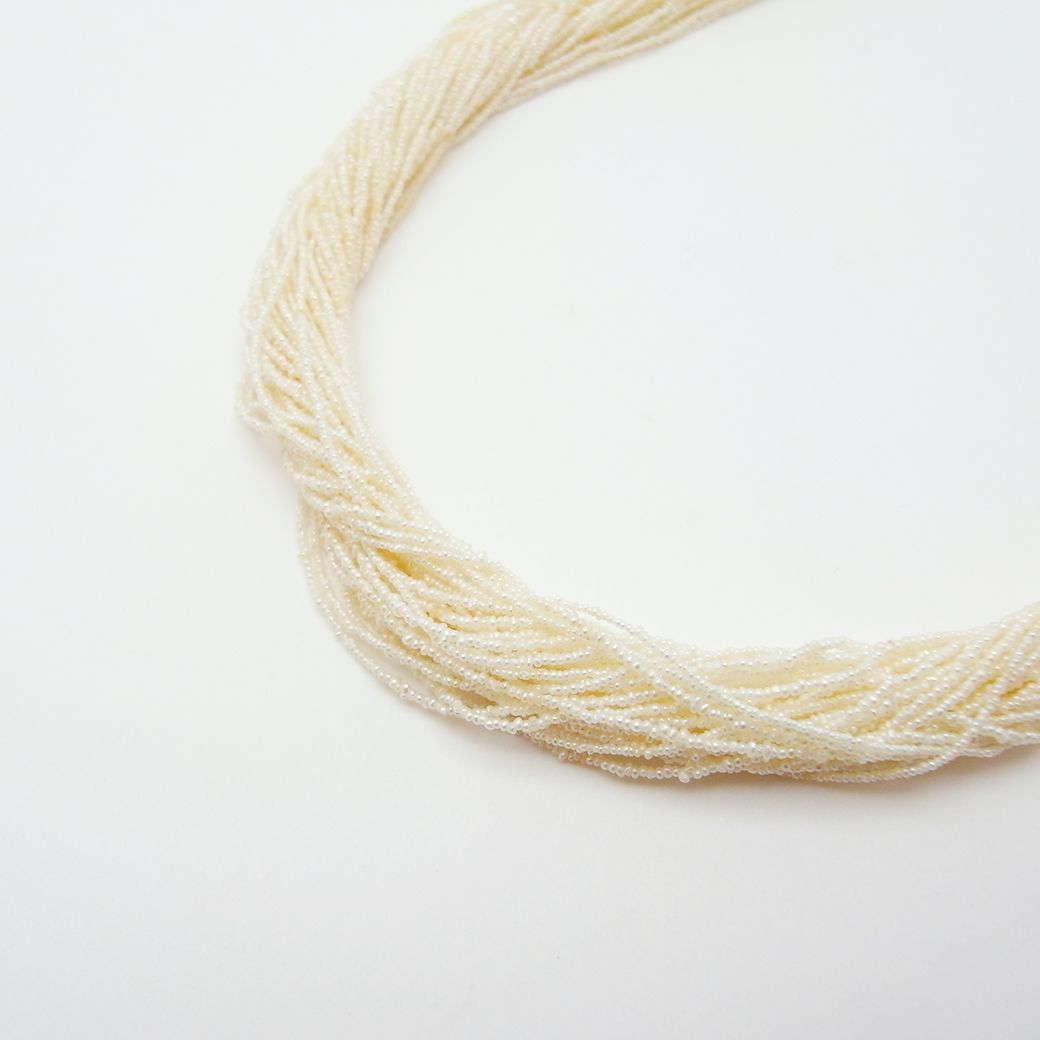 ケシパール 50連 ネックレス 約1.0mm 52cm K14WG SAランク