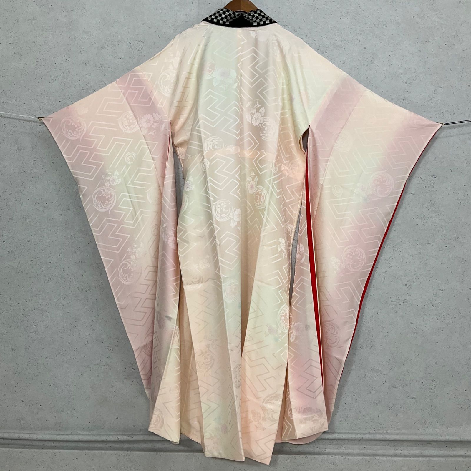 ◇kimono+one◇美品◇振袖長襦袢◇袷◇袖無双◇刺繍半衿付き◇裄長◇裄