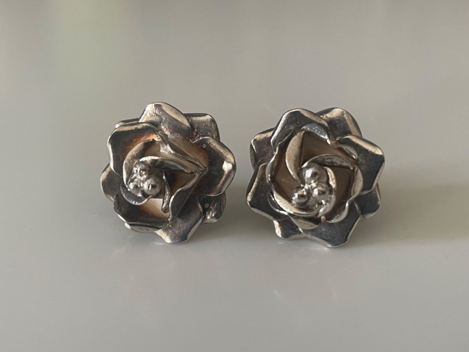 Vintage Mexico 925 rose design ピアス - メルカリ
