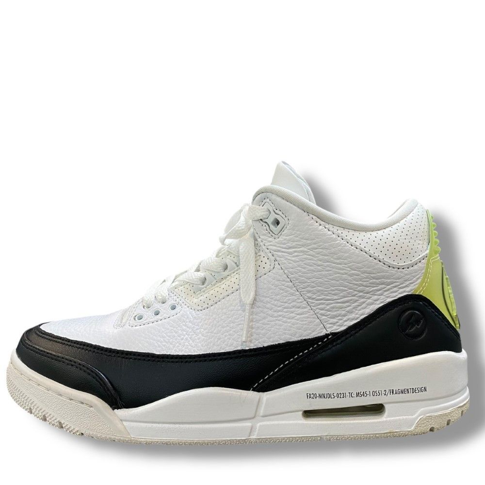 26cm NIKE × FRAGMENT AIR JORDAN 3 RETRO SP White Black DA3595-100 