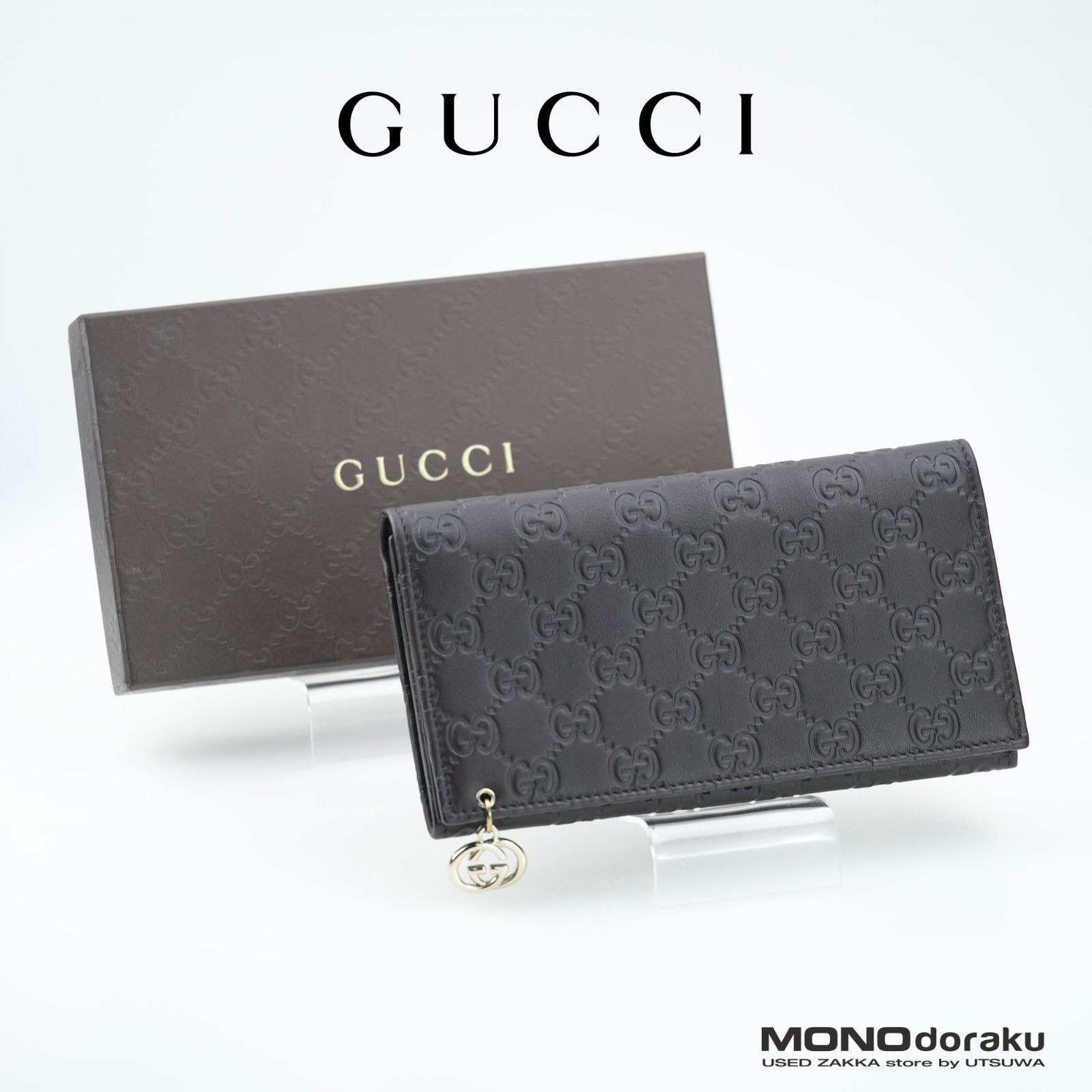 新品同様‼️ グッチ GUCCI 長財布 シマ シグネチャー ラウンドファスナー-