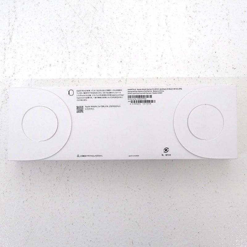 三重店 Apple Watch Series 10 GPSモデル 42mm ジェットブラックアルミニウムケースとブラックスポーツバンド M L MWWF3J A 139-B962