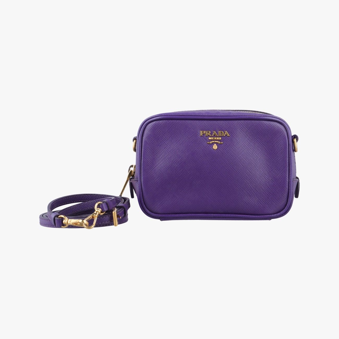 プラダPradaヴィッテロ フェニックス カメラパープルサフィアーノレザー1N167458|L