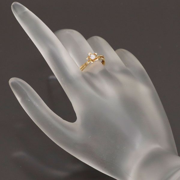wish upon a star K18YG ダイヤモンド リング 0.119ct D0.007ct - メルカリ 