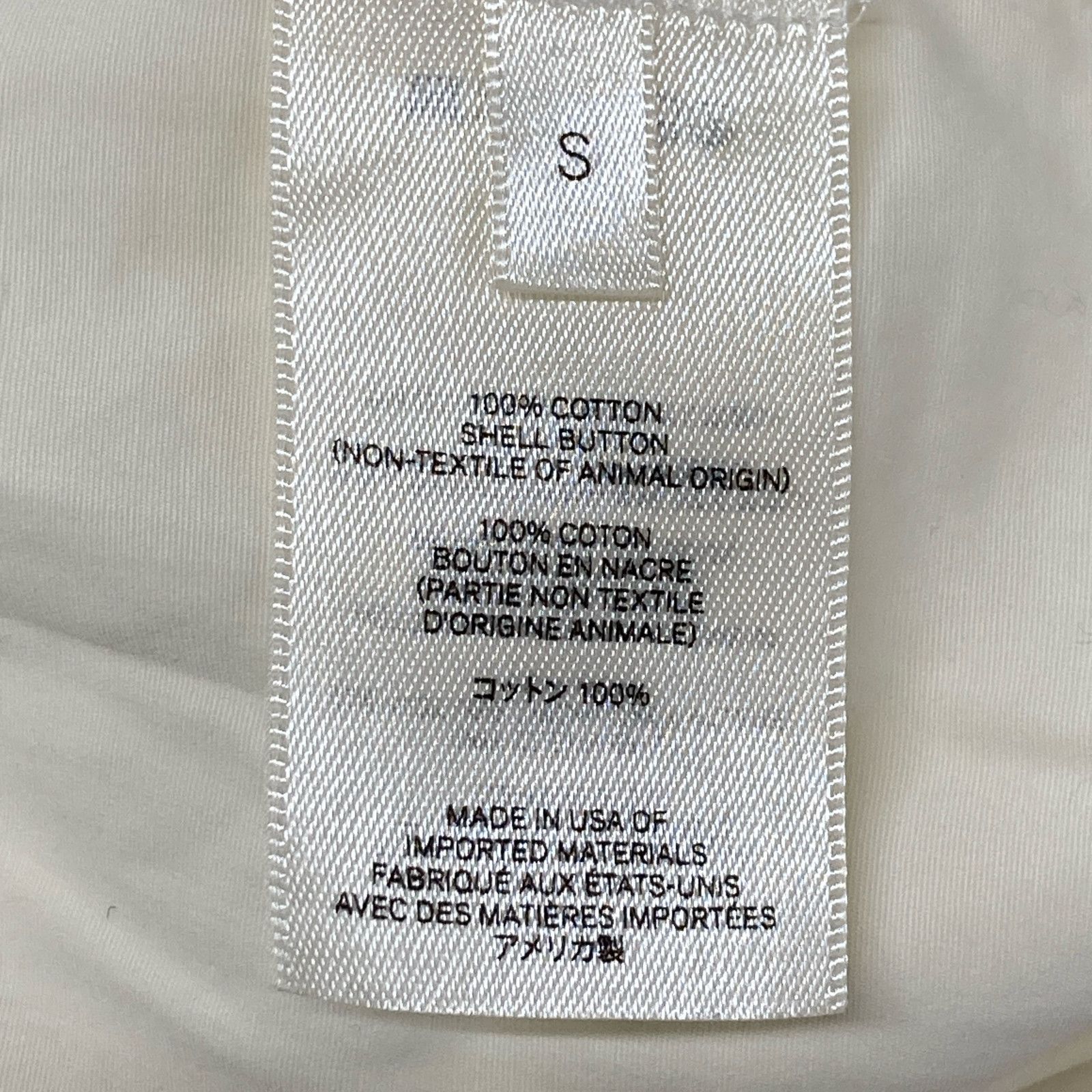  THE ROW ザ ロウ ｱｲﾎﾞﾘｰ ｺｯﾄﾝ100 ｵｰﾊﾞｰｼｮｰﾄｽﾘｰﾌﾞｼｬﾂ S アンサンブル トップス