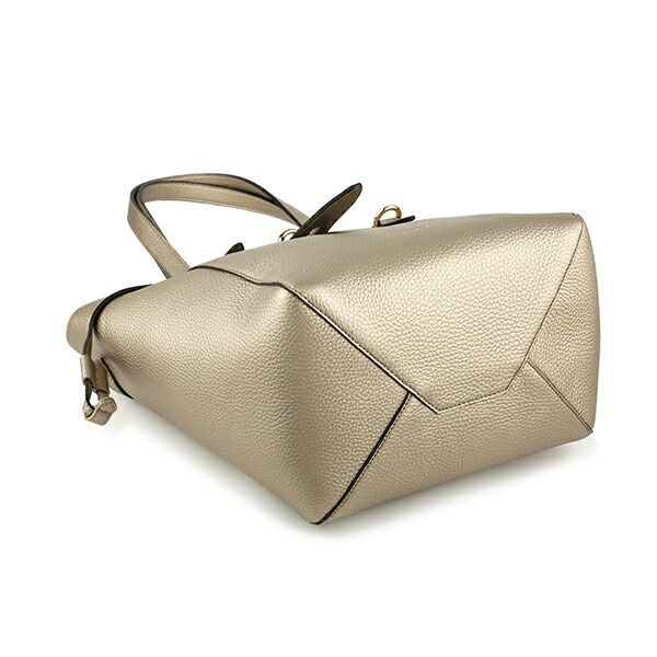 新品 フルラ FURLA ハンドバッグ ネット トートバッグ M ゴールド 金  