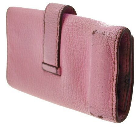 中古】 エルメス HERMES ベアン 4連キーケース ピンク レザー 07BD083