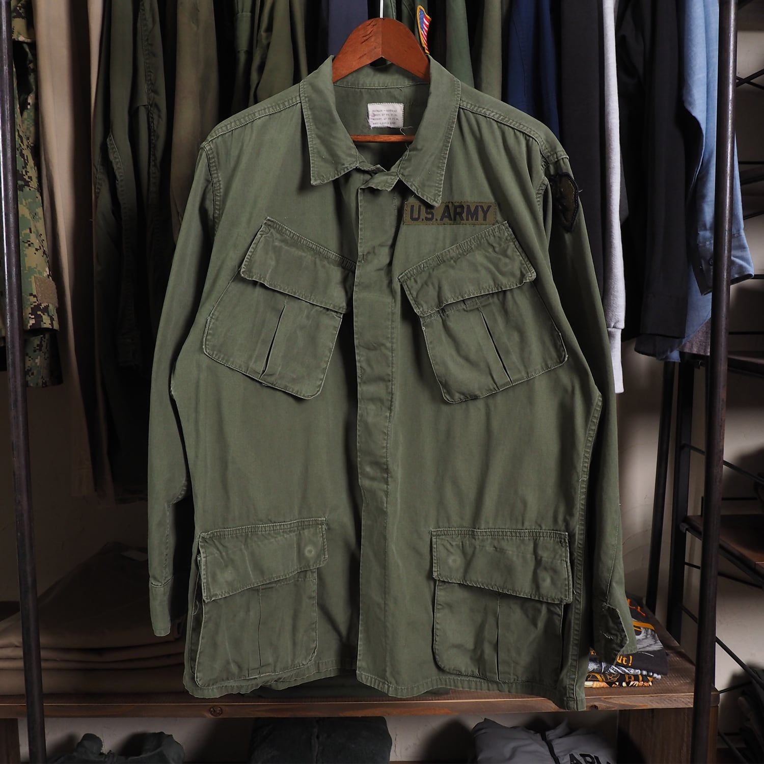 60s ジャングルファティーグ 3rd usarmy アメリカ軍 ノンリップ M