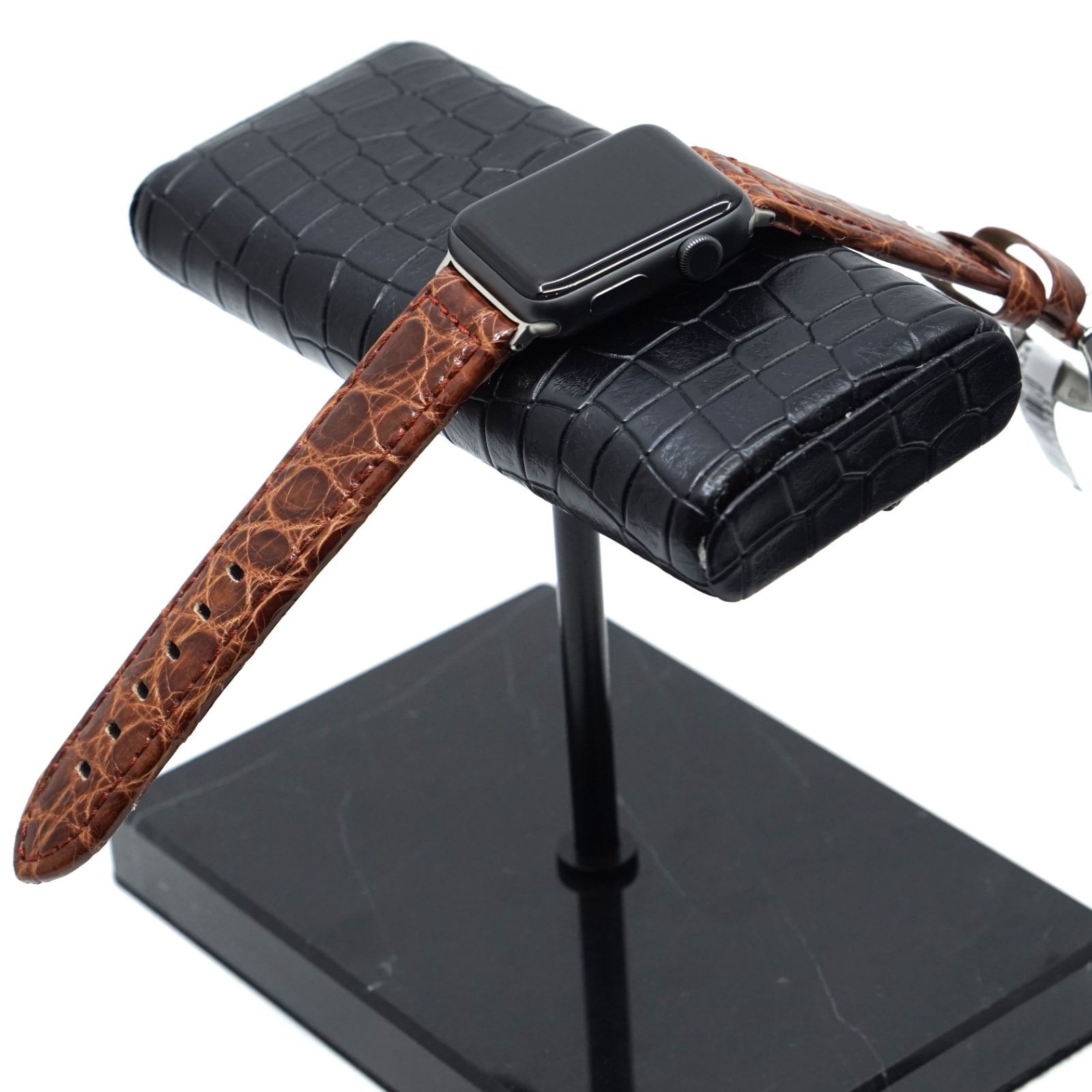 【42mm 44mm 45mm】アップルウォッチ バンド カイマン ゴールドブラウン モレラート GOYA カシス AppleWatch 時計バンド おしゃれ メンズ 25-M-531-1