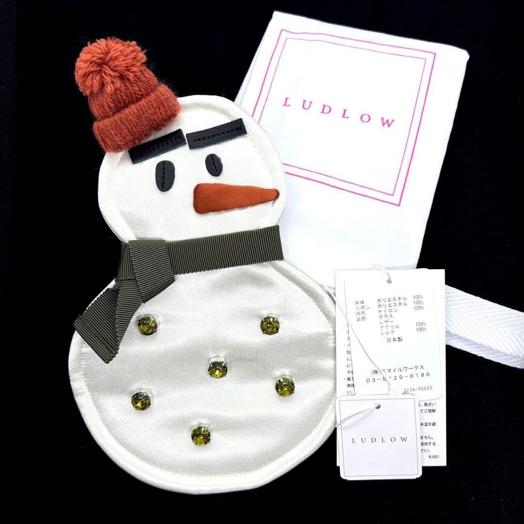 LUDLOW ラドロー　ポーチ　雪だるま　スノーマン 未使用☆ LUDLOW ラドロー ポーチ スノーマン 雪だるま タグ付き 保存