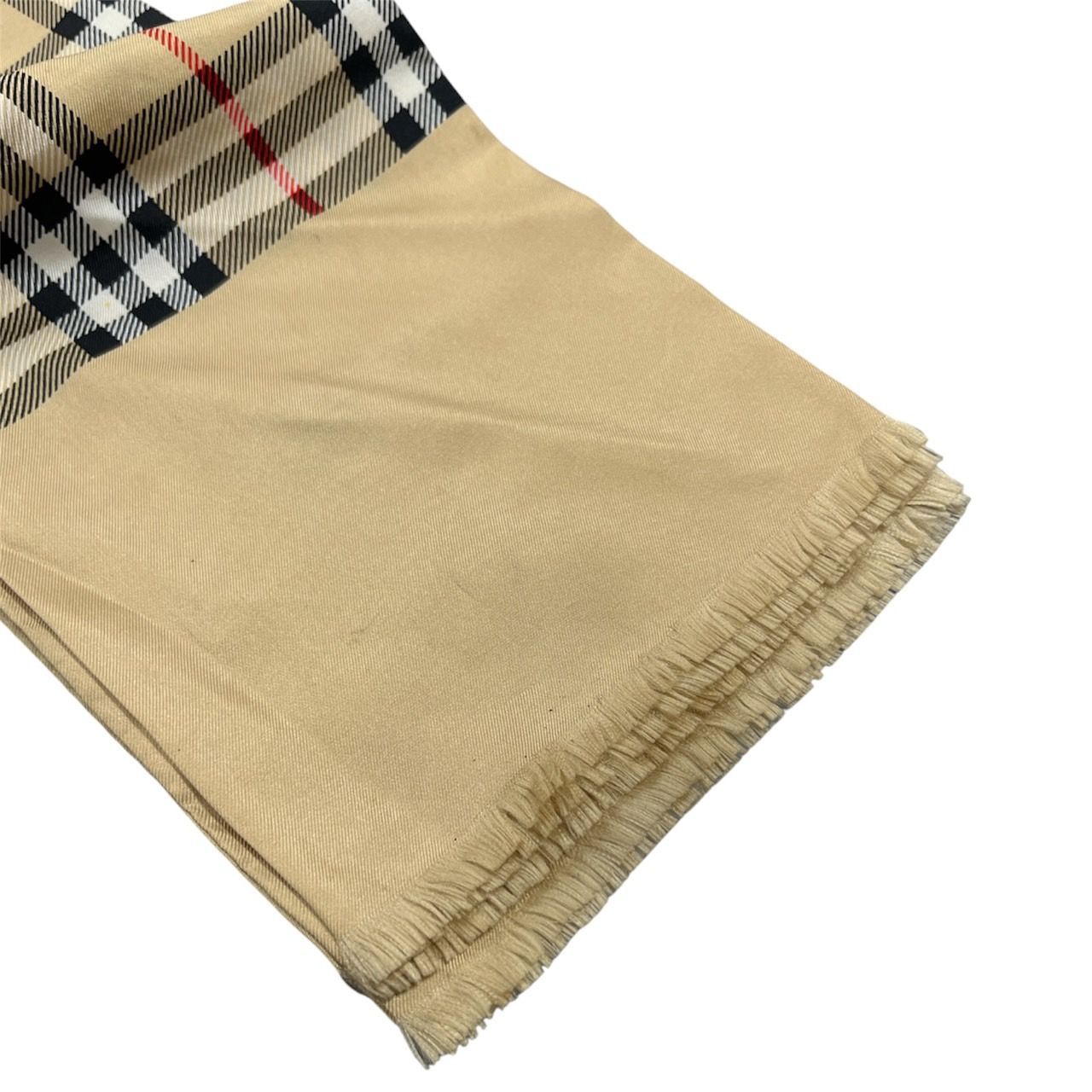 【美品　レトロ】Burberrys®　ノバ チェック 　ストール 　絹100% Burberry/バーバリー ストール 絹100％ 34×126cm C-KN マフラー
