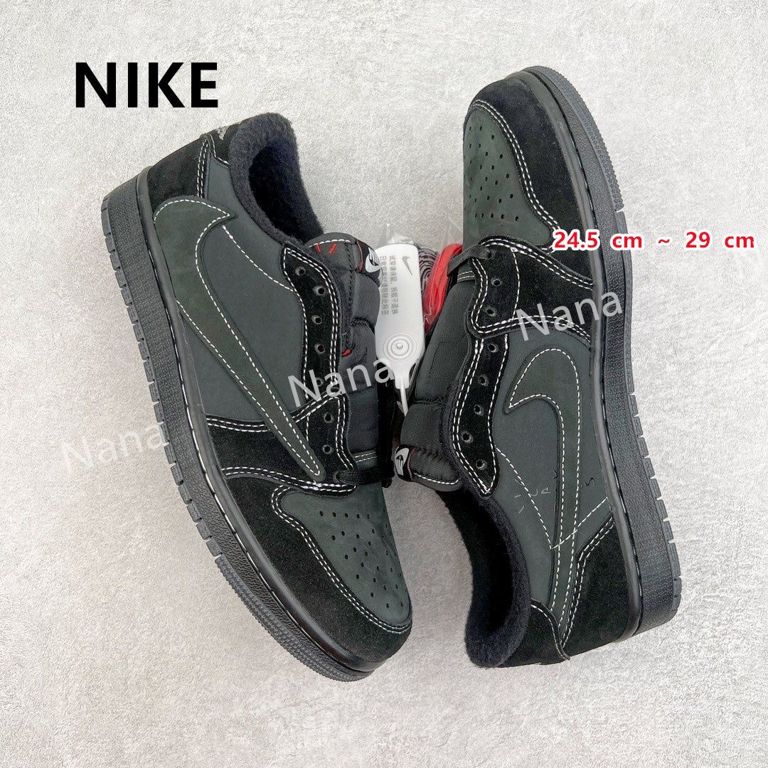 新品 未使用 NIKE ×TRAVIS SCOTT AIR JORDAN 1 LOW OG SP BLACK PHANTOM ナイキ x トラヴィススコット エアジョーダン1ブラックファントム ローカットスニーカー DM7866-001 男女兼用