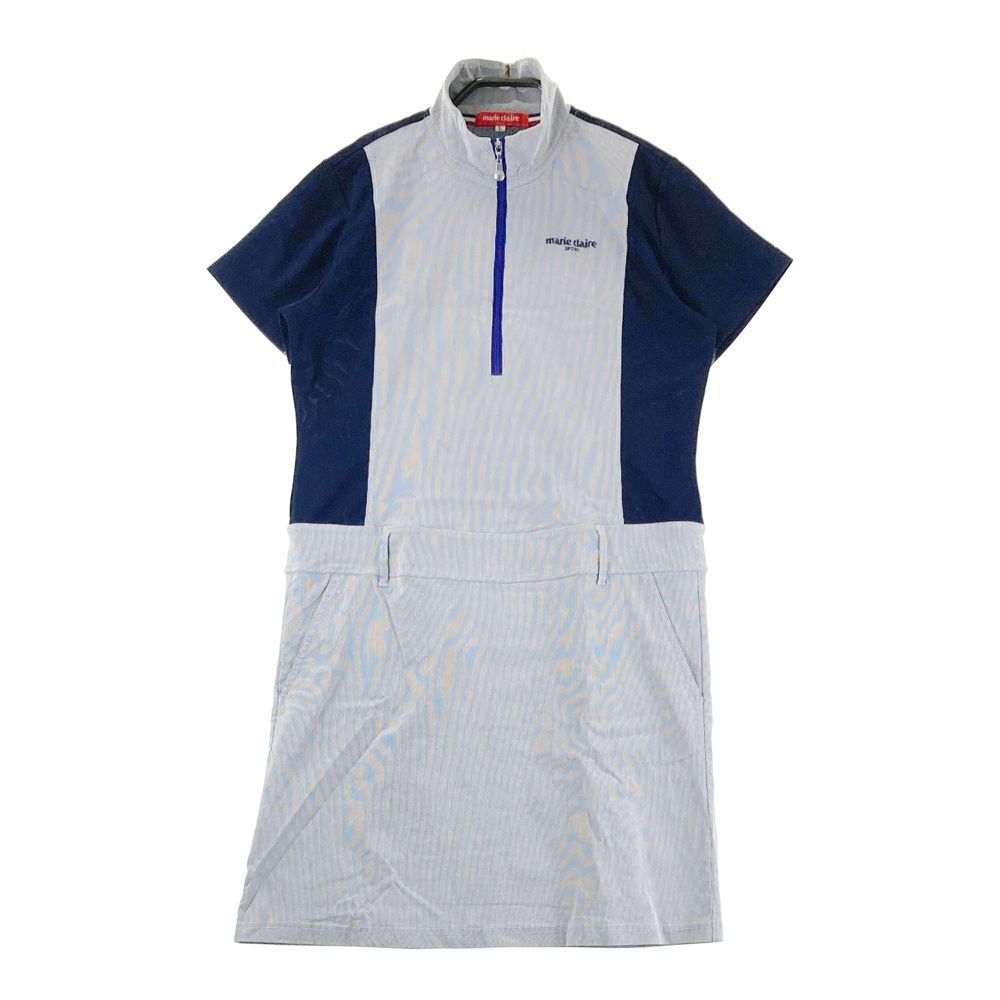 マリクレール　レディース　ゴルフウェア　半袖　ワンピース　青　XL Marie Claire marie claire GOLF マリクレール ワンピース