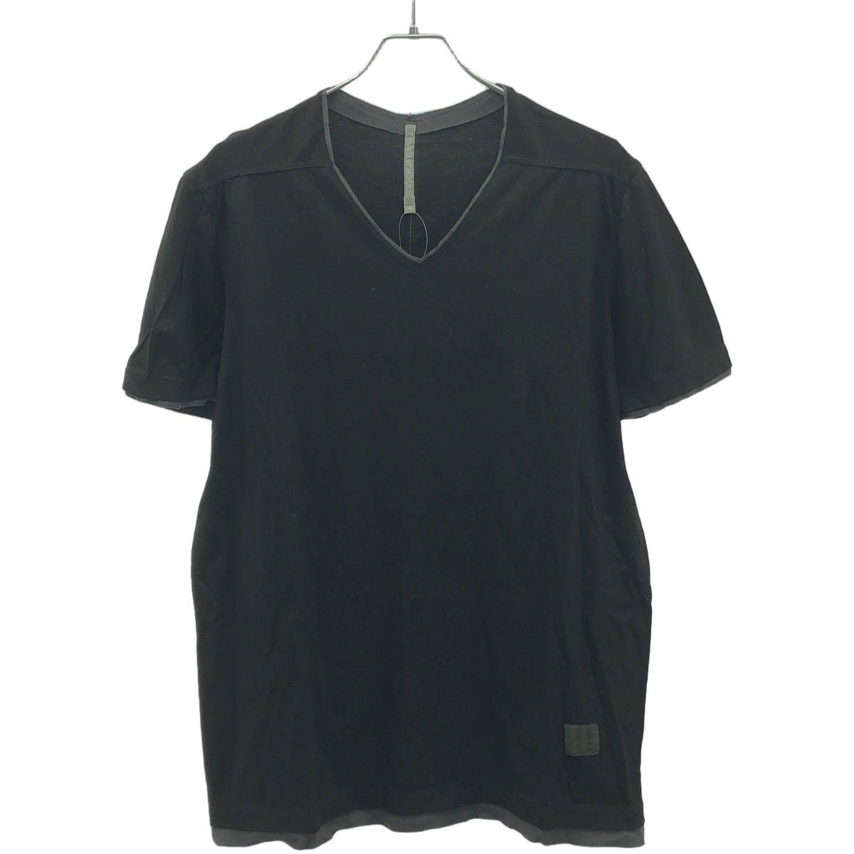 FranCisT_MOR.K.S フランシストモークス LYOCELL|C JERSEY FAKE LAYERED V-NECK T-SHIRT フェイクレイヤードVネックTシャツ MT3079 ブラック 2