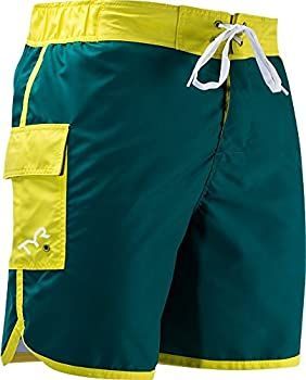 (XX-Large Green/Yellow) - TYR Bulldog Sport Competitor Board Shorts