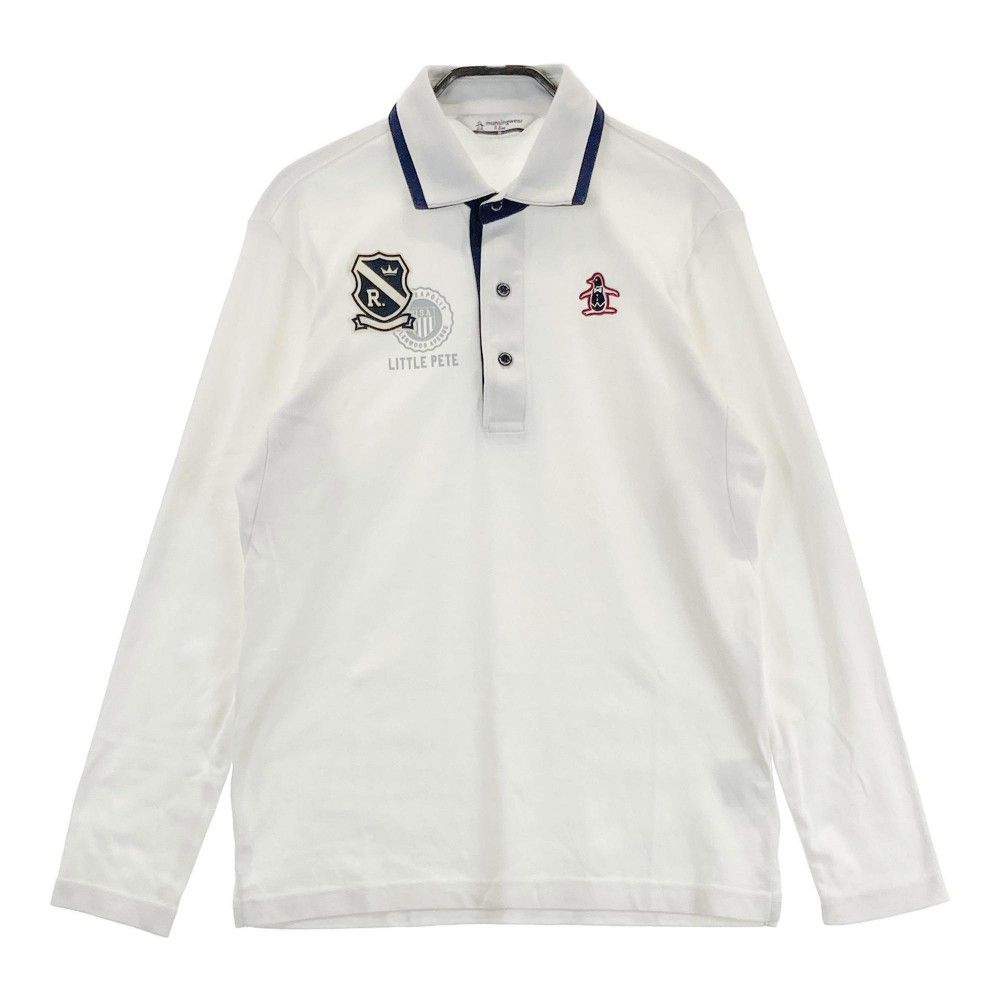 マンシングウェア R.line ゴルフ ポロシャツ ホワイト 総柄 Mサイズ マンシングウェア ゴルフ ポロシャツ サイズ：M MUNSING WEAR