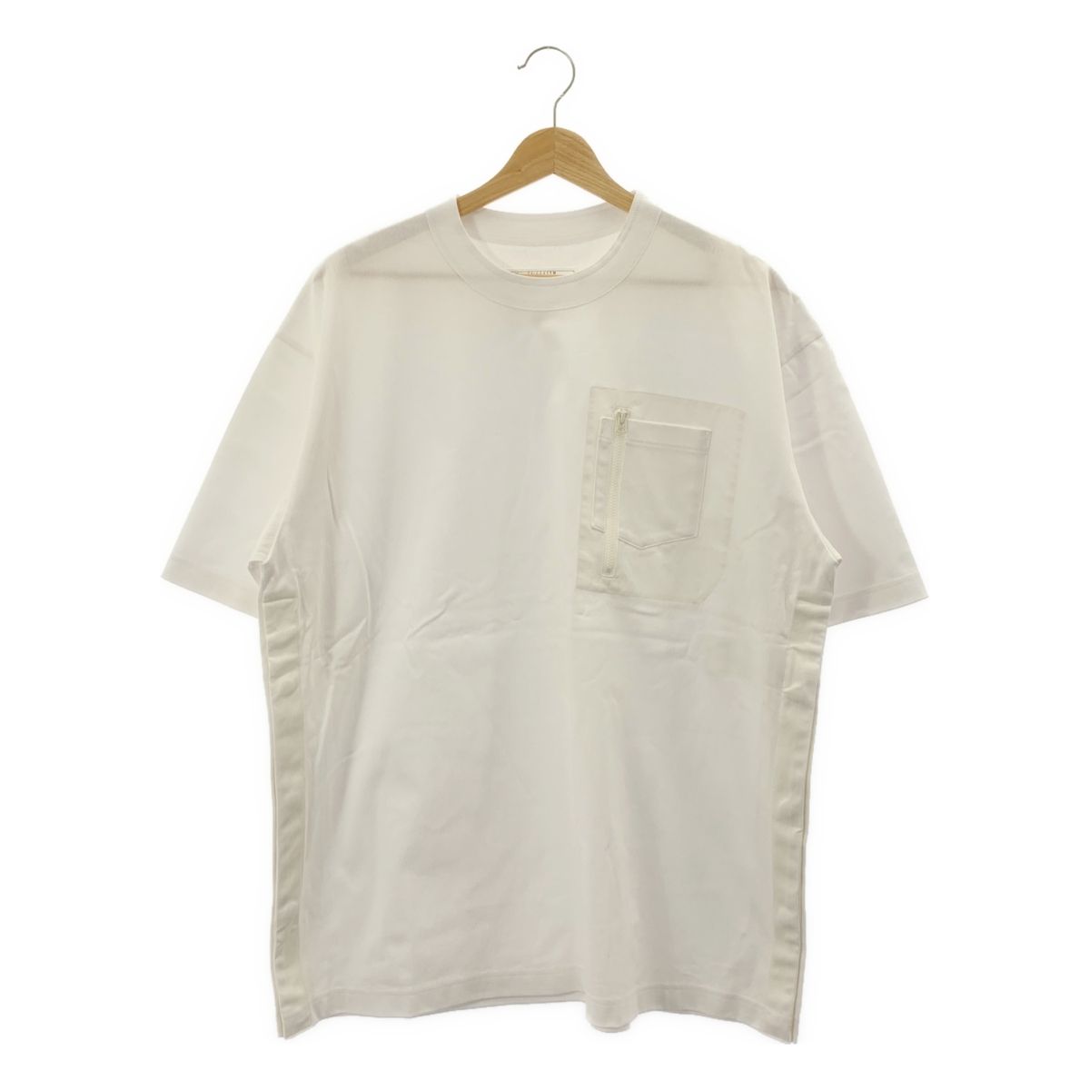 sacai | サカイ | 2025SS | Cotton Jersey T-Shirt コットン ジップポケット Tシャツ | 3 | ホワイト | メンズ