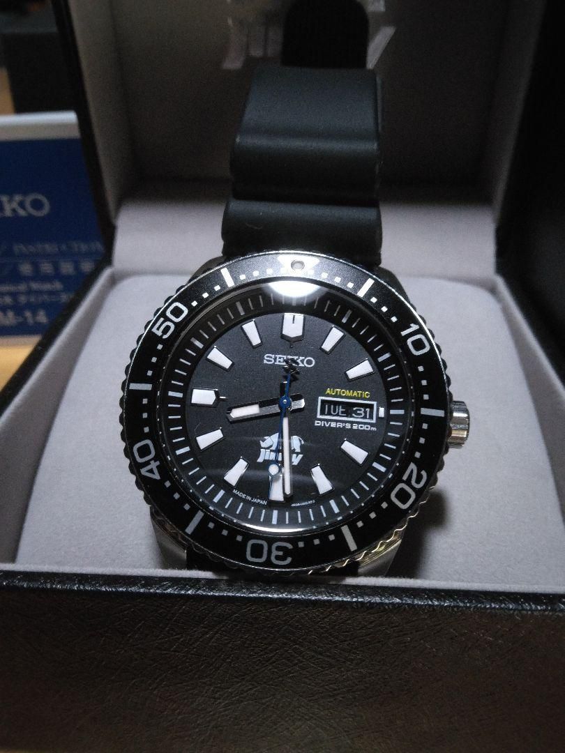 SEIKO 自動巻きダイバーズウォッチ ブラック ジムニーセイコーコラボ