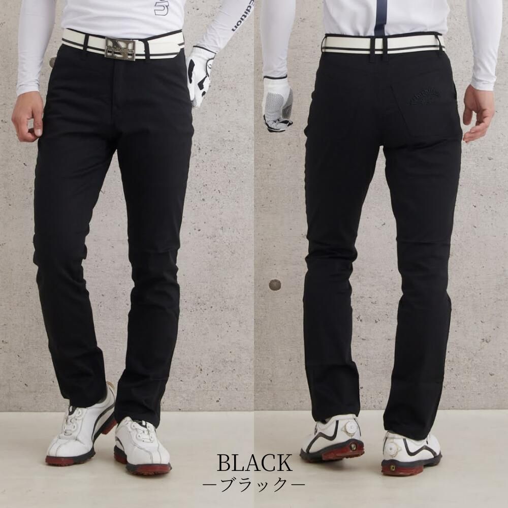 【公式NewEdition GOLF】ゴルフパンツ ゴルフウェア メンズ売れ筋 当方売れ筋No1カラー ストレッチ チノパン ズボン パンツ ニューエディションゴルフ NEG-026（ブラック BFサイズ）