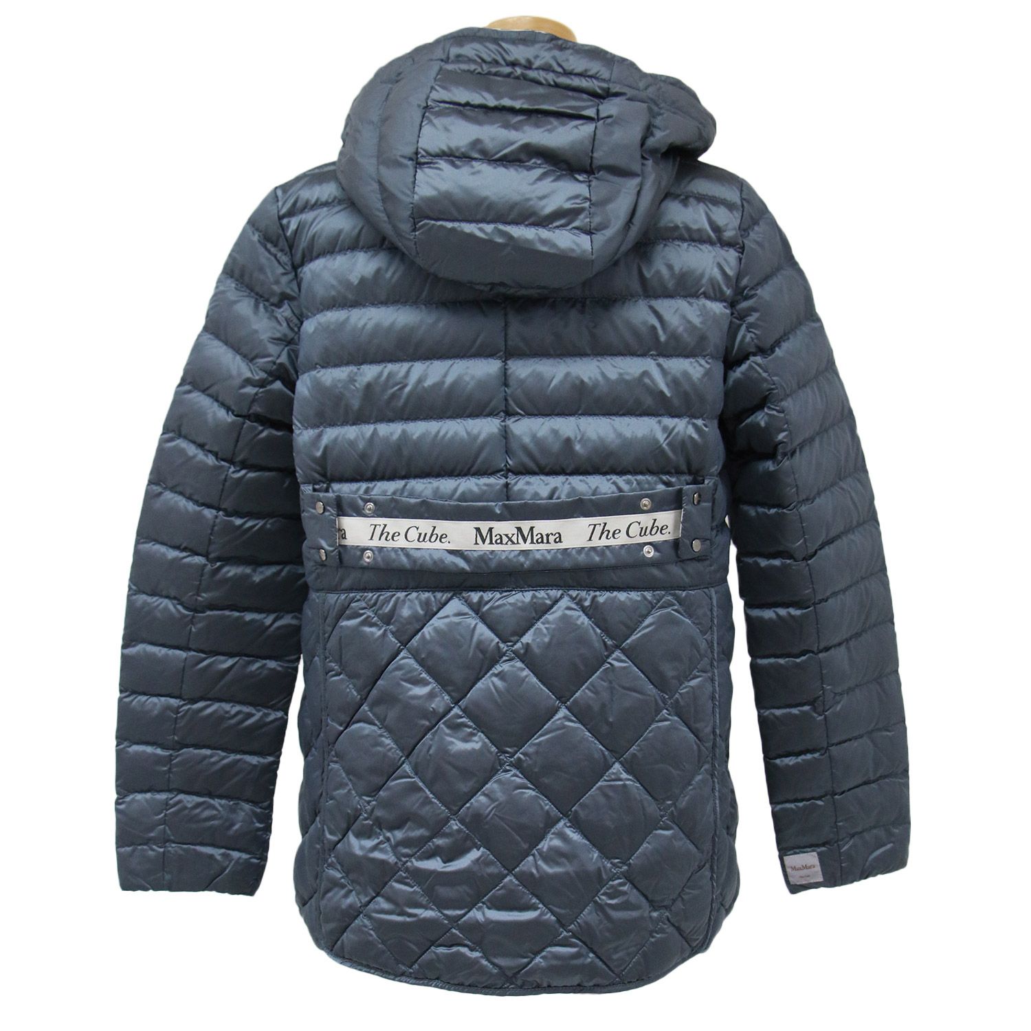 美品　マックスマーラ　ダウンジャケット　サイズ38 美品 Max Mara マックスマーラ ジャケット ダウン ブルーグレー