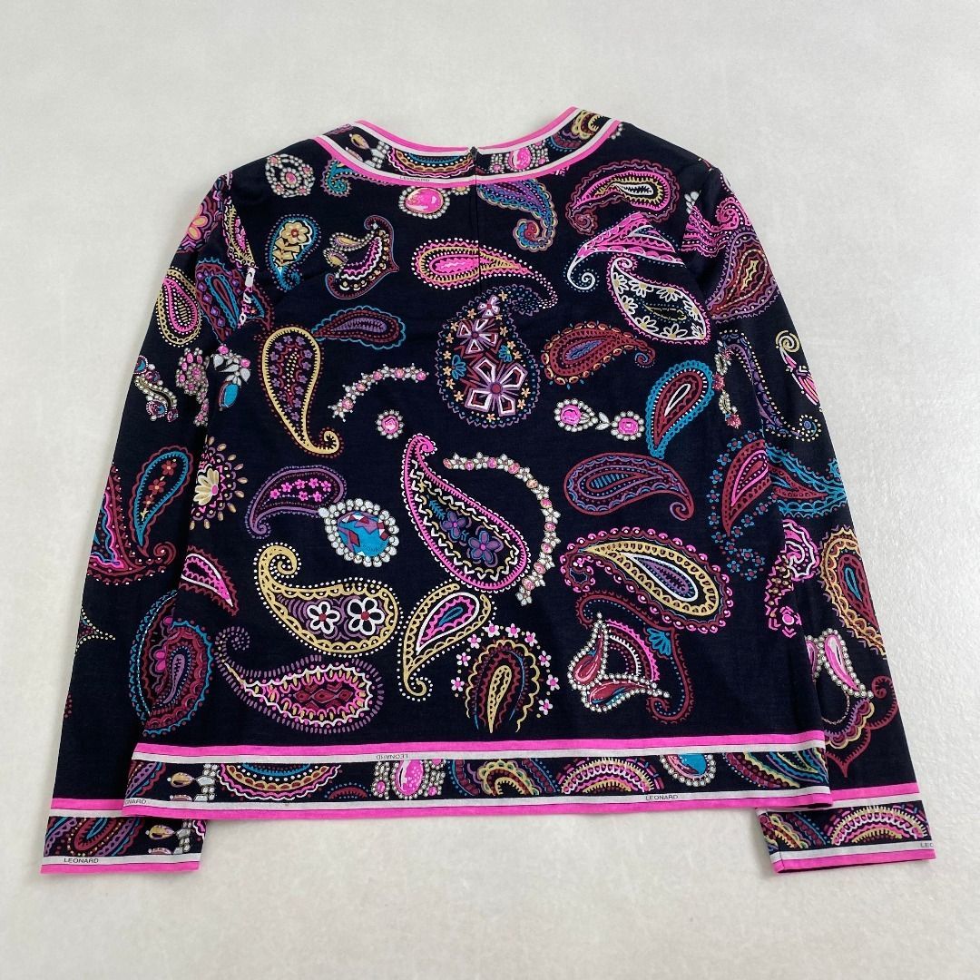 レオナール テーラードジャケット ペイズリー L LEONARD マルチ