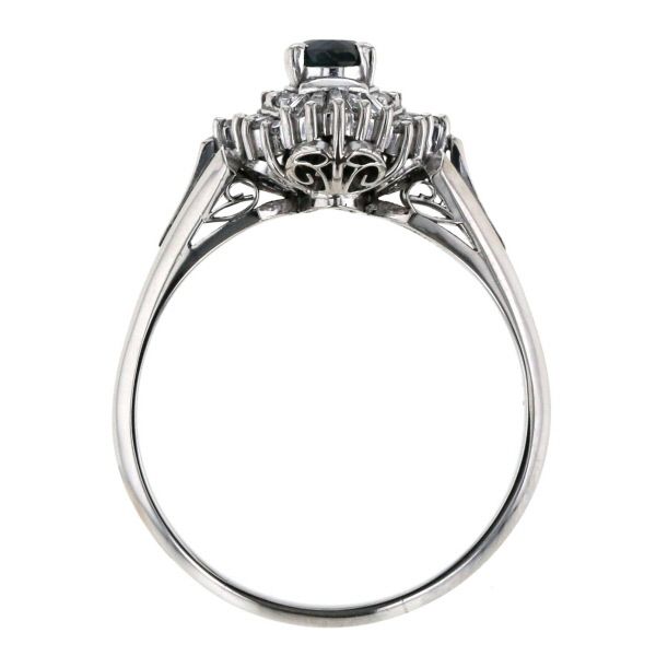 Pt900 プラチナ リング アレキサンドライト 0.46ct ダイヤモンド