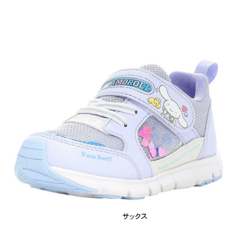 激安大特価，100%新品 サンリオ マイメロディ シナモロール クロミ 子供靴 キッズ スニーカー SA C035 ピンク ブラック サックス moonstar ムーンスター 抗菌防臭 女の子 tmsac035 サックス 16.0cm スニーカー