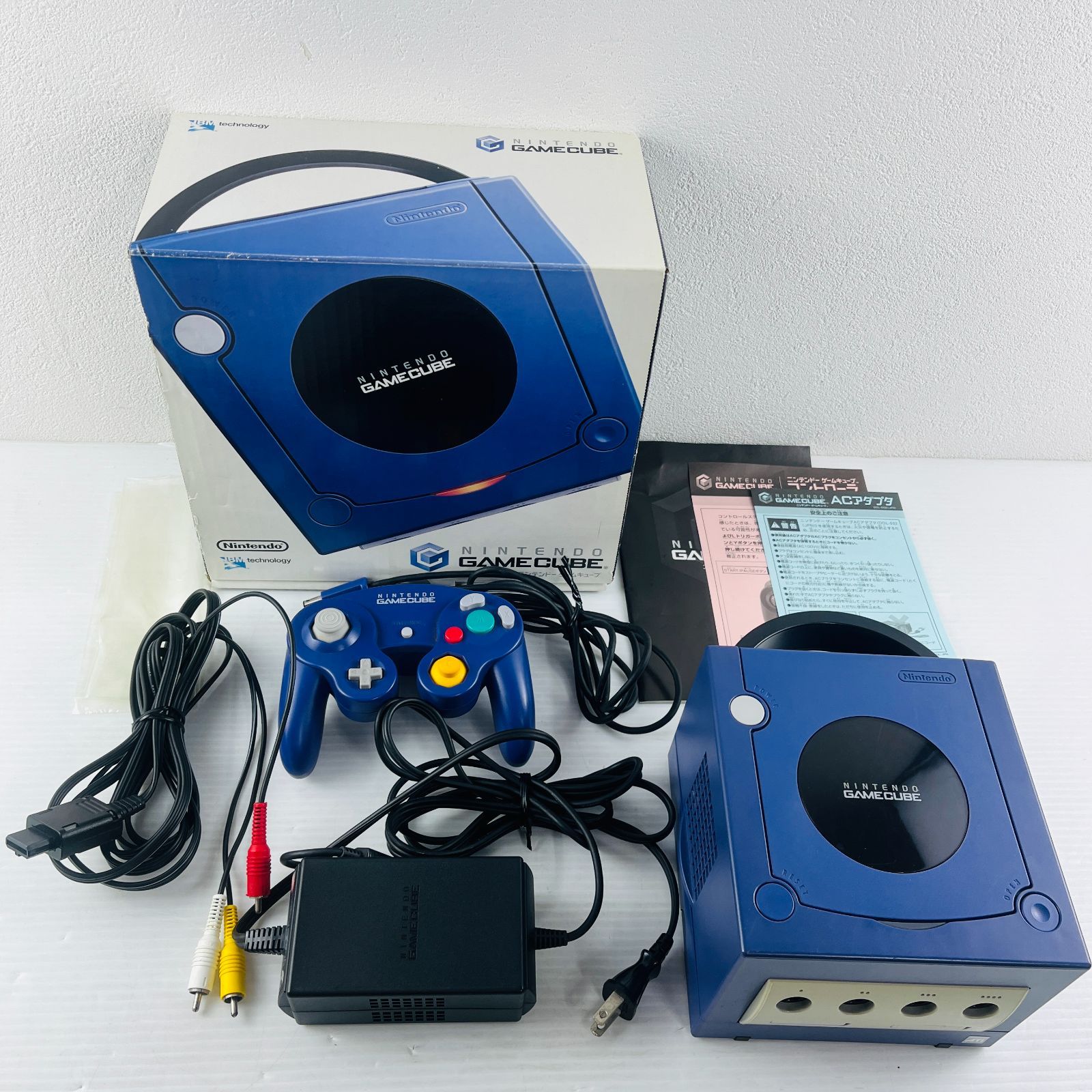 ◇【動作OK//起動画面あり】Nintendo ゲームキューブ 本体 コントローラー GEMECUBE GC DOL-001 青 ブルー 任天堂 レトロ  ゲーム機 外箱 - メルカリ